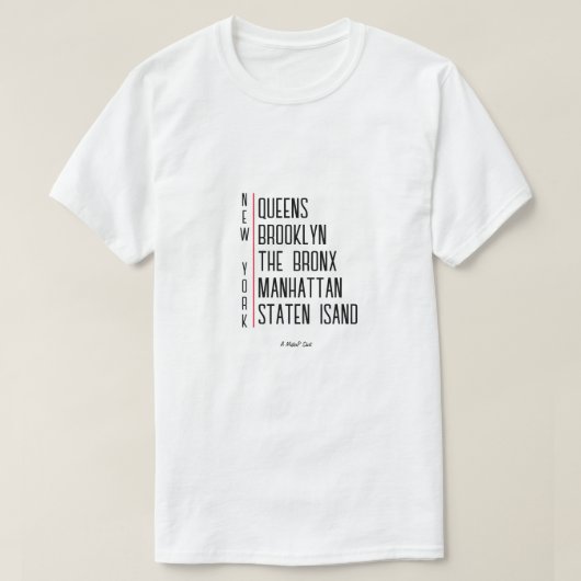 New York (Borougs) - A MisterP Shirt Tシャツ (デザイン正面)