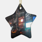 New York Broadway at night セラミックオーナメント (左)