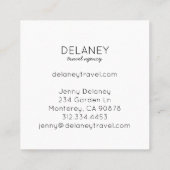 New York Central Park City Clouds写真旅行 スクエア名刺 (裏面)