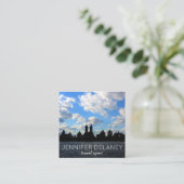 New York Central Park City Clouds写真旅行 スクエア名刺 (スタンド正面)