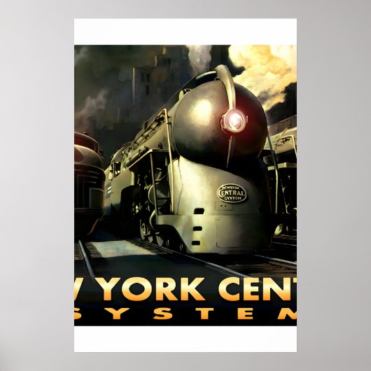 New York Central System Streamliners New Retro ポスター (正面)