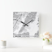 new york city スクエア壁時計 (ホーム)