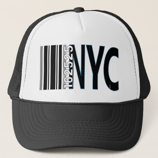 New York City 1625 Barcode Design キャップ (正面)