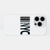New York City 1625 Barcode Design iPhoneケース (裏面横)