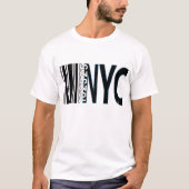 New York City 1625 Barcode Design Tシャツ (正面)
