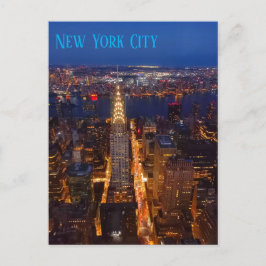 New York City at dusk - Crysler Bulding  ポストカード