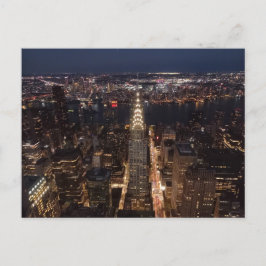 New York City at night - Chrysler Building ポストカード