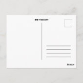 New York City at night - Hudson river view ポストカード (裏面)