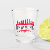 New York City Beautiful Fun Skyline ショットグラス (正面)