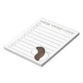 New York City Black and White Cookie NYCチェックリスト ノートパッド (回転)