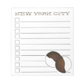 New York City Black and White Cookie NYCチェックリスト ノートパッド (正面)