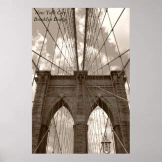 New York City Brooklyn Bridge ポスター