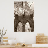 New York City Brooklyn Bridge ポスター (キッチン)