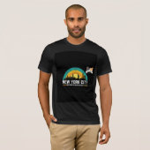 New york city & cat lovers design t-shirt tシャツ (正面フル)