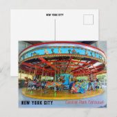 New York City - Central Park Carousel ポストカード (正面/裏面)