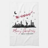 New York City Christmas Trip, Merry Christmas New  キッチンタオル (縦)