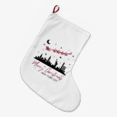 New York City Christmas Trip, Merry Christmas New  ラージクリスマスストッキング (正面 (吊り時))