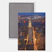 New York City - Crysler Building at night マグネット (正面/裏面)