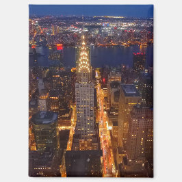 New York City - Crysler Building at night マグネット
