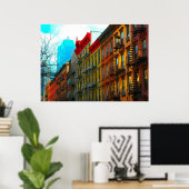 New York City "Hell's Kitchen District Street" ポスター (ホームオフィス)
