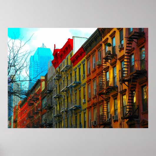 New York City "Hell's Kitchen District Street" ポスター (正面)