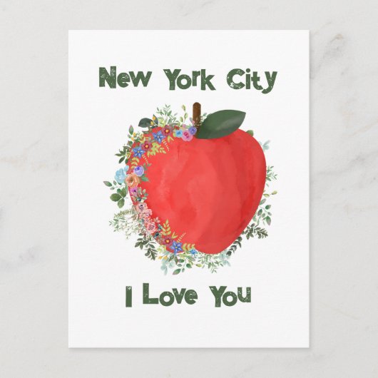 New York City I LOVE YOU Big Apple ポストカード (正面)