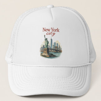 New York City – Iconic Statue & Skyline Hat キャップ