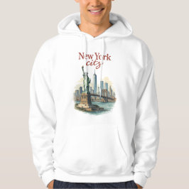 New York City – Iconic Statue & Skyline Hoodie パーカ