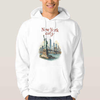 New York City – Iconic Statue & Skyline Hoodie パーカ