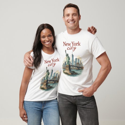 New York City – Iconic Statue & Skyline T-Shirt Tシャツ (ユニセックス)