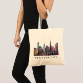New York City in graffiti トートバッグ (正面(商品))