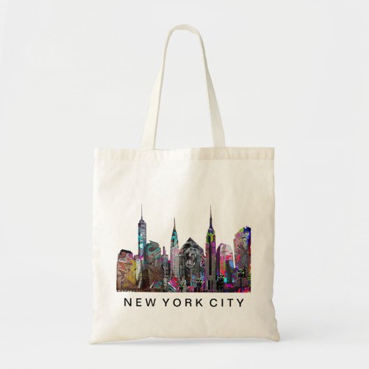 New York City in graffiti トートバッグ (正面)