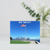 New York City - Manhatten View from Ellis Island ポストカード (スタンド正面)