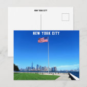 New York City - Manhatten View from Ellis Island ポストカード (正面/裏面)
