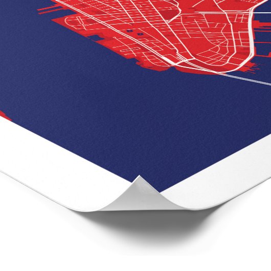 New York City Map Poster ポスター (角)