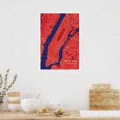 New York City Map Poster ポスター (キッチン)