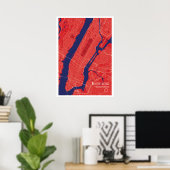New York City Map Poster ポスター (ホームオフィス)