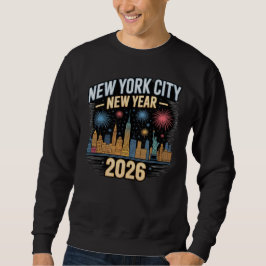 New York City New Year 2026 Fireworks Skyline スウェットシャツ