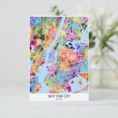 New York City New York Map サンキューカード (スタンド正面)