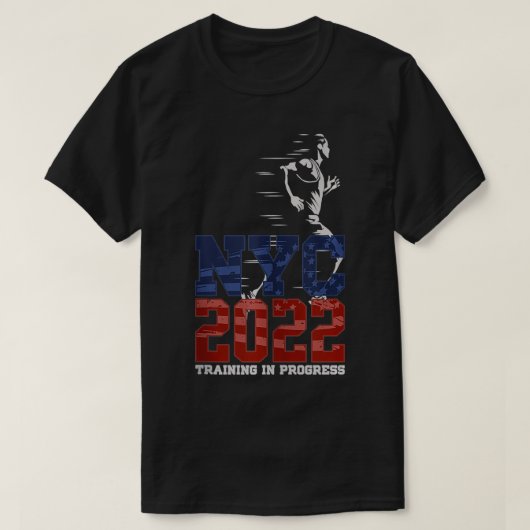New York City NYC 2022 Marathon Training In Progre Tシャツ (デザイン正面)