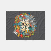 New York City Nyc Iconic Skyline Big Gift So _1  フリースブランケット (正面(横))