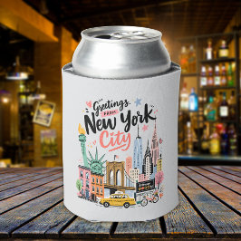 New York City NYC Skyline 缶クーラー