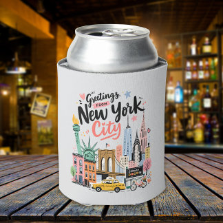 New York City NYC Skyline 缶クーラー