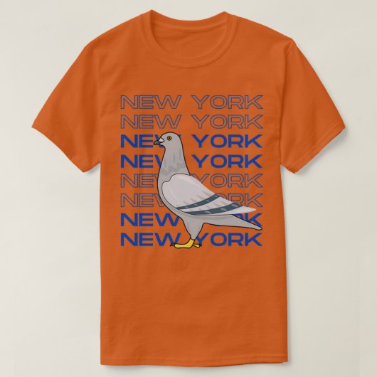 New York City Pigeon Sticker Tシャツ (デザイン正面)