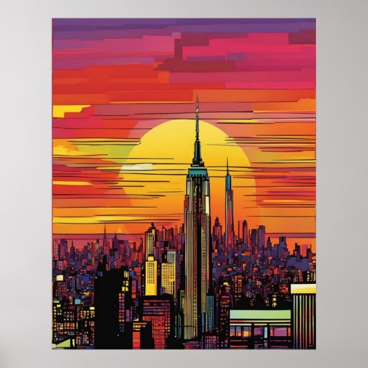 New York City (pop art) ポスター (正面)