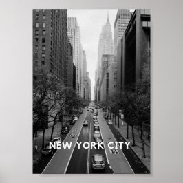 New York City Poster als Wanddeko in schwarz-weiß ポスター