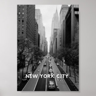 New York City Poster als Wanddeko in schwarz-weiß ポスター