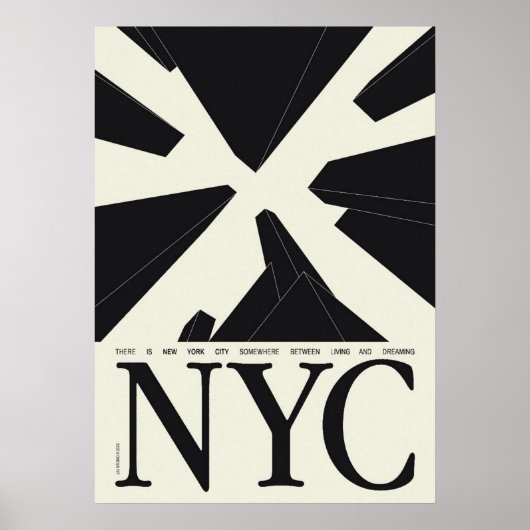 new york city poster, nyc skyline art, manhattan w ポスター (正面)
