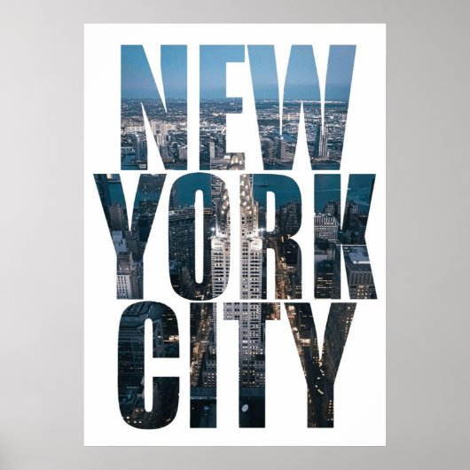 new york city poster, nyc skyline art, manhattan w ポスター (正面)