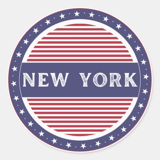 New York City Pride Emblem – American Identity ラウンドシール (正面)